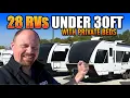 Almost 30 Travel Trailers UNDER 30ft with PRIVATE Beds from 2026