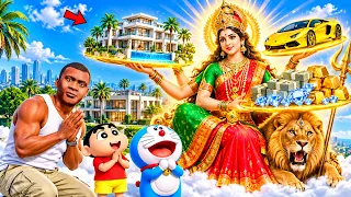 GTA 5 Franklin & Shinchan Get INSANE Gifts From Goddess Durga!