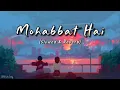 Mohabbat Hai - Jeet Gannguli  | Slowed & Reverb | Lofi Song