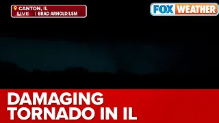 Storm Tracker Films Damaging Tornado in Canton IL