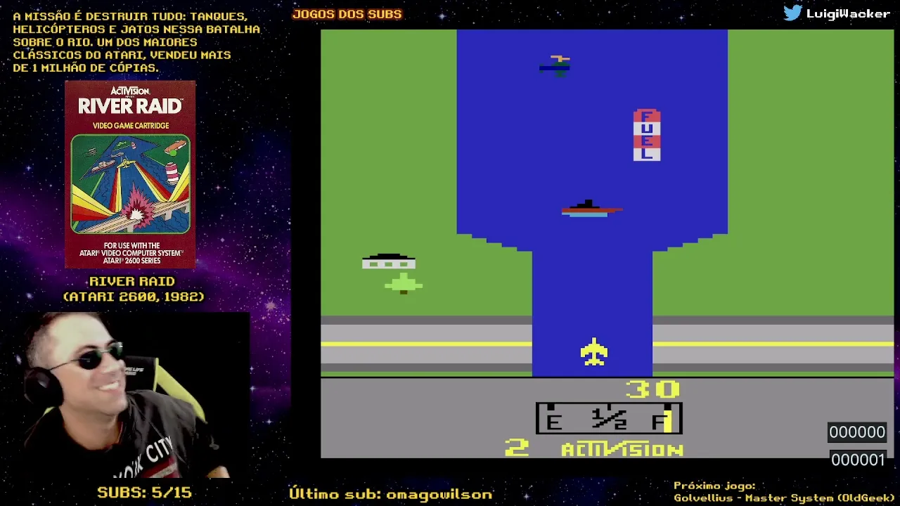 River Raid (Atari 2600) - 50.830 pontos (Jogos dos Subs)
