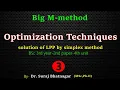 BIG M method simplex method Optimization Techniques bsc 3rd year