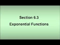 6 3 Exponential Functions