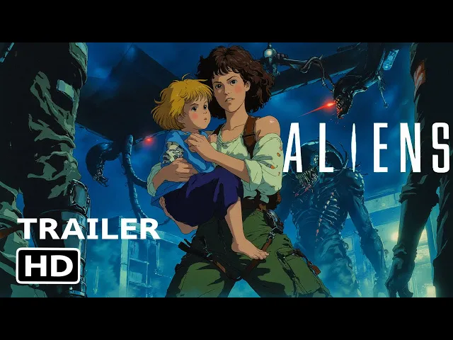 Aliens Ai Trailer - As a 1980's Anime - Panavision - Alien 2