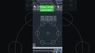 how to use a polar array in AutoCAD