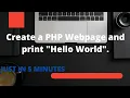 Create a PHP program and print Hello World