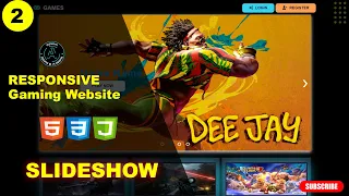 Responsive - Gaming Website Manual and Automatic Slideshow HTML CSS Part