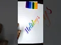 Cursive Calligraphy Tutorial Holiday Rainbow Calligraphy