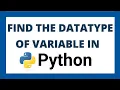How to find the data type of variable in python using type function