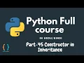 Python Tutorial for Beginners - Constructor in Inheritance in Python