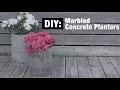DIY Marbled Concrete Planters