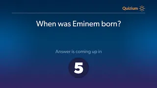 When was Eminem born Eminem Quiz