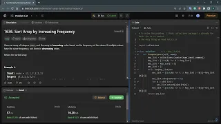 Leetcode III 1636 Sort Array by Increasing Frequency Easy