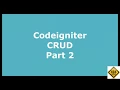 Codeigniter CRUD part 2 - Error 404