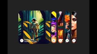 ASMR Programming Expanding Flex Card in HTML CSS and JavaScript No Talking