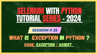 25 What is Exception in Python How to handle exceptions Python Tutorial for Beginners