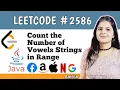 Count the Number of Vowel Strings in Range Leetcode 2586