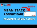 Ecommerce Application using mean stack Dashboard with Logout using MEAN Stack Testycodeiz