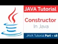 JAVA Tutorial Part - 18 How to use Constructors in Java