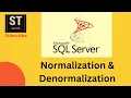 Normalization vs Denormalization in SQL Tamil
