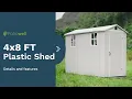 Patiowell 4x8 Plastic Fit-it Storage Shed