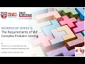 E2IG Workshop Series II EAC Requirements and Attributes of WP Complex Problem Solving