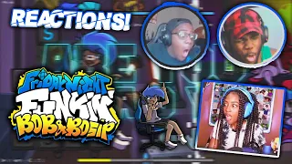 Download Youtuber's React To Friday Night Funkin' - V.S. Bob and Bosip | Split MP3