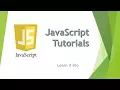 JavaScript - Tutorial 3