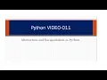Python Programming 11 Abstraction and Encapsulation Venky