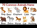 Download Lagu 70 Animals Name In Engilsh | Common Animals Names In Pictures | Common English Vocabulary