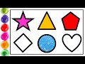 learn 2d shapes for kids 2d shapes drawing shapes coloring pages toddler learning
