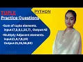 Python tuple practice Questions in hindi programmingwithamit