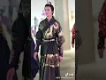 Chinese young people in Chinese streets wear Chinese hanfu