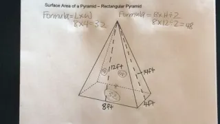 How to find the Surface Area of a Rectangular Pyramid