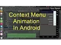 Context Menu Animation in Android