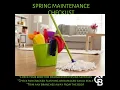 SPRING MAINTENANCE CHECKLIST