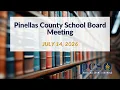 Pinellas County School Board Meeting July 14 2026