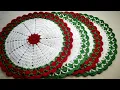 Crochet Christmas Set Shell Placemat Doily