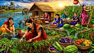 गांव की बहू ने उगाई करोड़ों की सब्जियां 😱 | Amazing Village Farming & Cooking
