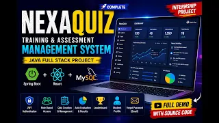 NexaQuiz Java Full Stack Project Spring Boot React MySQL JWT Training Management System
