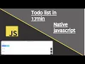 Build a Todo list app in HTML CSS bootstrap JavaScript in 2021 JavaScript for Beginners tutorial