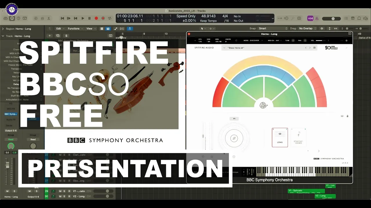 Spitfire BBC Symphony Orchestra FREE Version - Sonic LAB Presentation