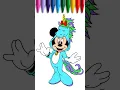 How to draw Mickey mouse with Unicorn Jumpsuit for kids - DrawColor