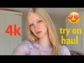 4K Micro Bikini Try On Haul Transparent Lingerie Mesh See-through Dresses