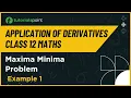 Class 12 Maths Maxima Minima Example - 1 Application of Derivatives Class 12 Tutorialspoint