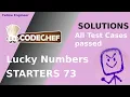 Lucky Numbers Solution LUCKYN Codechef Starters 73 fellowengineer
