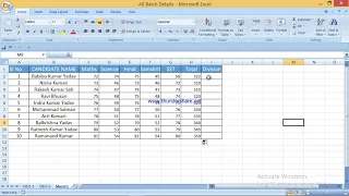 Bharti Java Marksheet