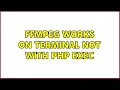 FFmpeg works on terminal not with PHP exec 3 Solutions