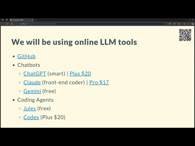 Prompt to Plot (2 hours)