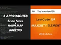 LeetCode 169 - Majority Element LeetCode Top Interview 150 JavaScript JDCodebase